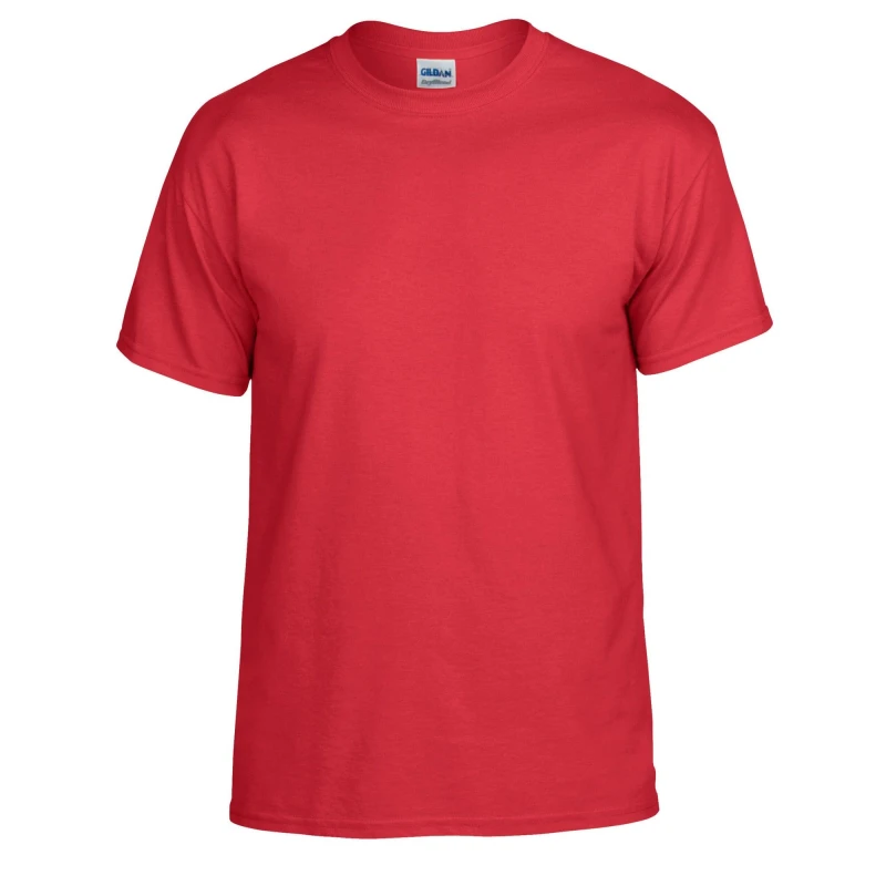 Image of Gildan Mens Plain DryBlend T-Shirt in Red Size: Small Red Male S