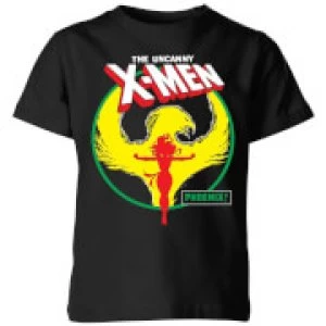 Image of X-Men Dark Phoenix Circle Kids T-Shirt - Black - 11-12 Years