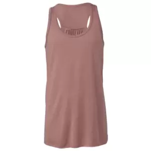 image of Bella + Canvas Youths Girls Flowy Racer Back Tank Top (L) (Mauve)