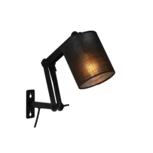 Image of Tampa Scandinavian Wall Light - 1xE27 - Black