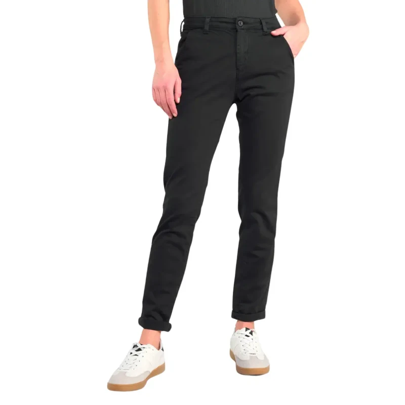 Image of Le Temps des cerises Womens chino Trousers Le Temps des cerises Dyli 6 Noir Female 32