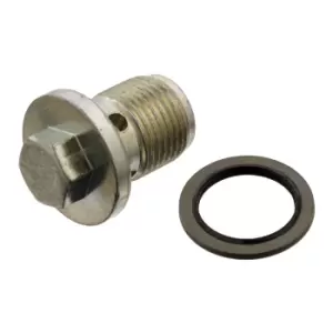 Oil Drain Plug With Seal Ring Screw 48882 by Febi Bilstein