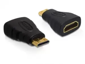 image of DeLOCK 65244 cable gender changer 19-p HDMI-C M 19-p HDMI-A F Black