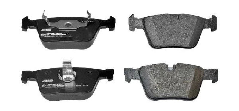 Image of JURID 573232J Brake pad set prepared for wear warning indicator, without accessories, with piston clip Brake Pad Set,disc brake (402)