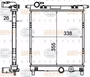 Image of x1 Behr Heat Exchanger 8MK376735-021 Genuine replacement part for Car Made in CN