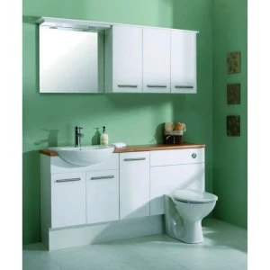 image of Wickes Seville White Gloss Fitted Wall Unit - 300 mm