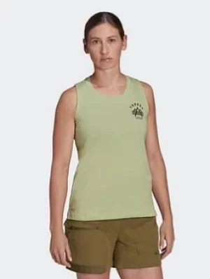 Image of adidas Terrex Graphic Tank Top, Black Size XL Women