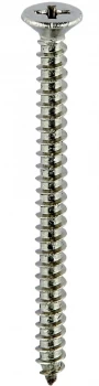 Image of Select Hardware Cross Recessed Countersunk Woodscrews Steel Hardened Twin Thread Bright Zinc Plated 11/4" X No. 6 25 Pack