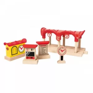 Image of Hape Record Listen & Light Railway Station Playset