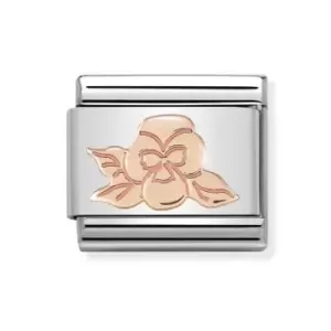 Image of Nomination Classic Rose Gold Violet Charm