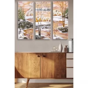 Image of MDF0061 Multicolor Decorative MDF Painting (3 Pieces)