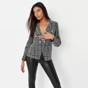 image of Missguided Jacket Check - Black