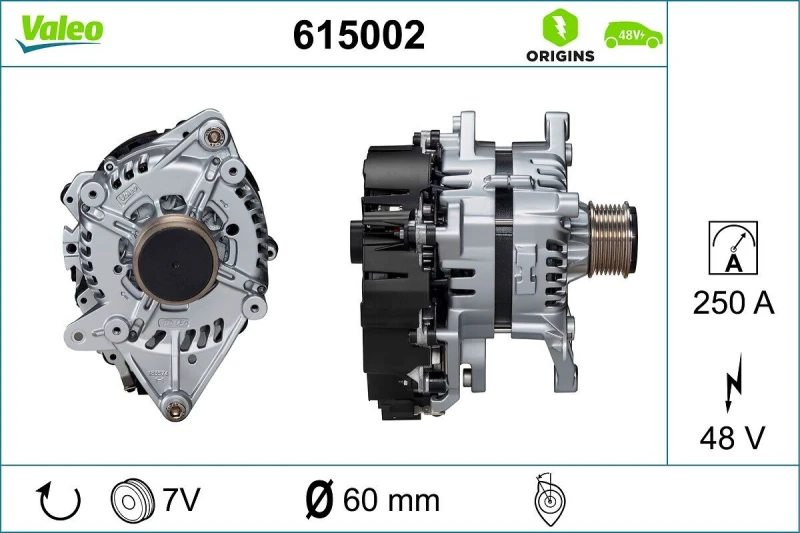 Image of Alternator, starter VALEO 615002