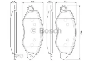 Image of Bosch 0986424657 / BP373 Disc Brake Front Axle Break Pad Set