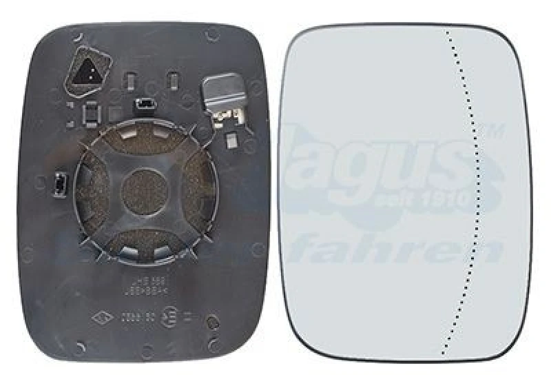 Image of VAN WEZEL Wing mirror glass VAN WEZEL 4423838
