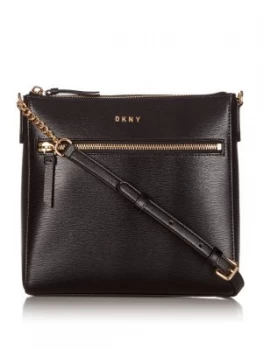 Image of DKNY Top Zip Pocket Cross Body Bag Black