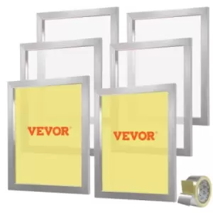 image of VEVOR Screen Printing Kit, 6 Pieces Aluminum Silk Screen Printing Frames, 20x24inch Silk Screen Printing Frame with 160 Count Mesh, High Tension Nylon