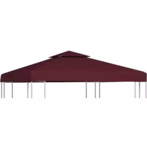 image of Vidaxl - 2-Tier Gazebo Top Cover 310 g/m² 3x3 m Bordeaux Red