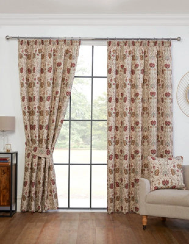 Image of Sundour Aylesbury -Fully Lined Curtains - Pencil Pleat - 100% Polyester (Natural,tie Backs 26''(Pair))