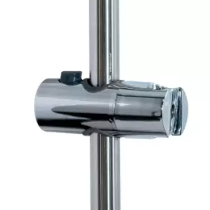 image of Showerdrape Shower Rail Slider Attachment In Chrome For 22Mm Riser Rail