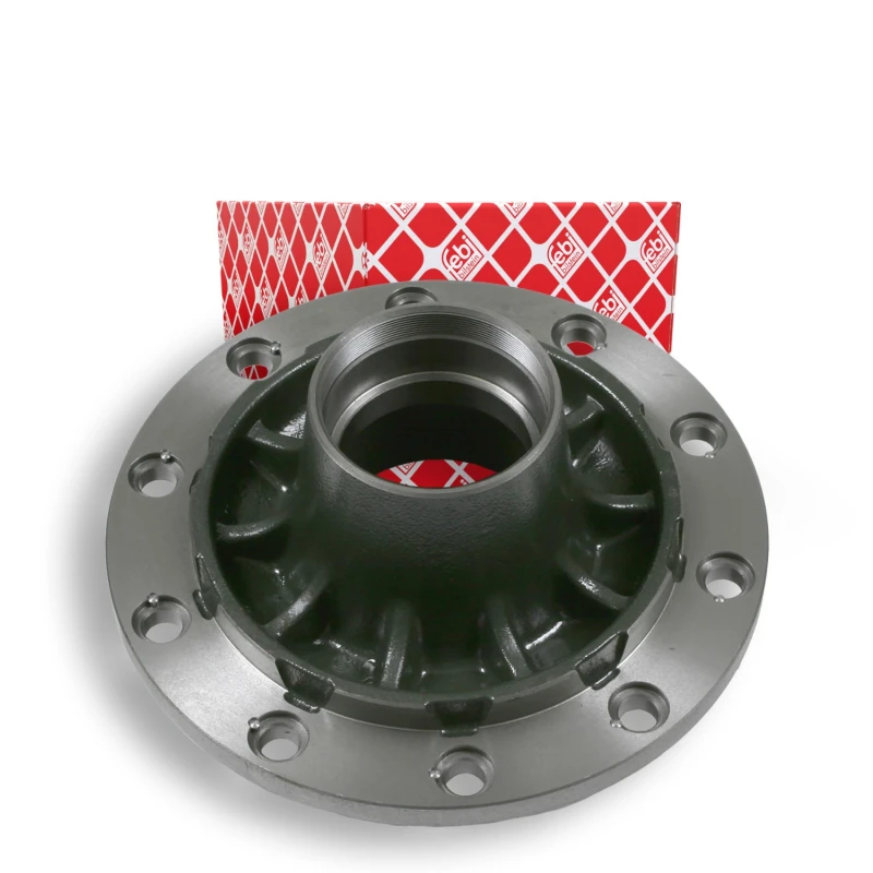 Image of FEBI BILSTEIN 08415 Wheel Hub Rear Axle, without wheel bearing Wheel Hub (653)