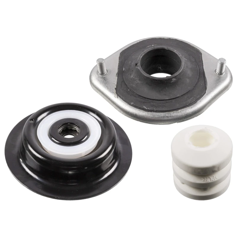 Image of FEBI BILSTEIN 17184 Top strut mount Front Axle, with ball bearing, with stop limiter Elastomer Suspension Strut Support Bearing (1180)