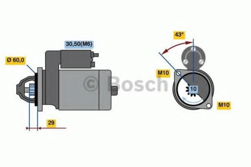 Image of Starter motor Bosch 0 986 021 800