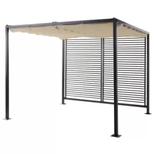 Image of Outsunny Metal Pergola Patio Sun Shelter Grape Tent Retractable Canopy