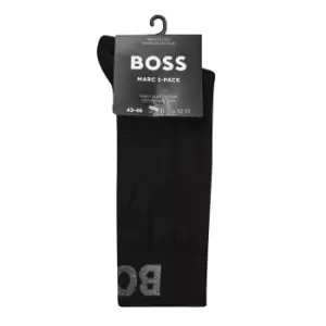 Image of Boss 2 Pack RS Marc Col Crew Socks - Black