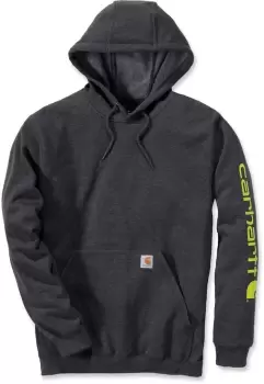 Image of Carhartt Midweight Sleeve Logo Hoodie, grey, Size L, grey, Size L