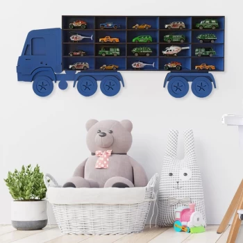 Image of Kamyon - Blue Blue Decorative MDF Wall Shelf