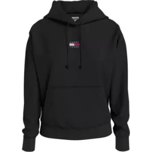 image of Tommy Jeans Tjw Center Badge Fleece Hoodie - Black