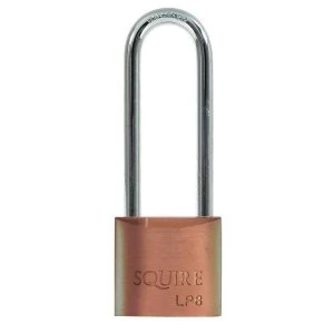 image of Squire Leopard Long Shackle Brass Body Padlock