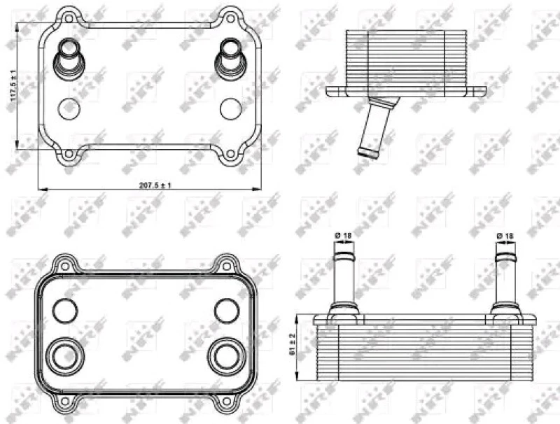 Image of NRF 31288 Oil Cooler Aluminium Oil Cooler,engine oil (469)