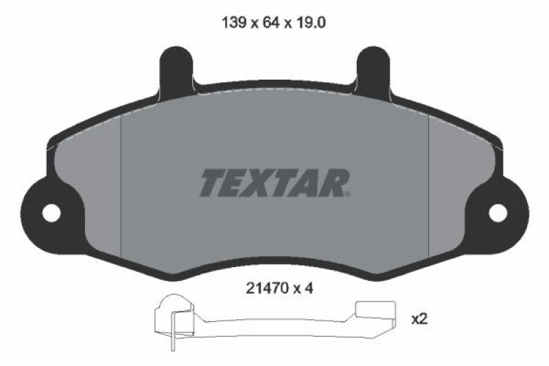 Image of TEXTAR 2147002 Brake pad set with acoustic wear warning, with accessories Brake Pad Set,disc brake (402)