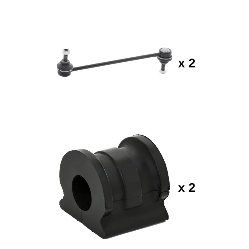 Image of RIDEX 1097S0090 Repair Kit, stabilizer suspension with coupling rod, Front Axle Right Repair Kit,stabilizer suspension (1097)