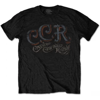 Image of Creedence Clearwater Revival - CCR Unisex Large T-Shirt - Black