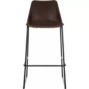 Image of Dalston Mocha Bar Stool with Angled Legs - Premier Housewares