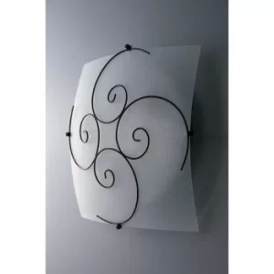 image of Fan Europe Decorative Flush Ceiling Light White 30x30cm