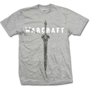 Image of World of Warcraft - Sword Unisex Small T-Shirt - Grey