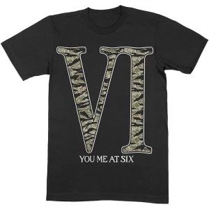 Image of You Me At Six - Camo VI Unisex Large T-Shirt - Black