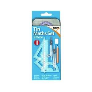 Image of 9 Piece Maths Set Tin Pack of 12 301467