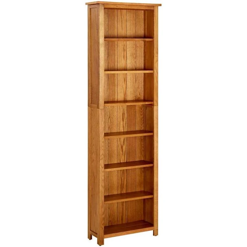 Image of VIDAXL 7-Tier Bookcase 60x22x200cm Solid Oak Wood vidaXL 8720286543061