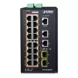 Image of IGS-20160HPT - Managed - L2/L3 - Gigabit Ethernet (10/100/1000) - Full duplex - Power over Ethernet (PoE) - Wall mountable