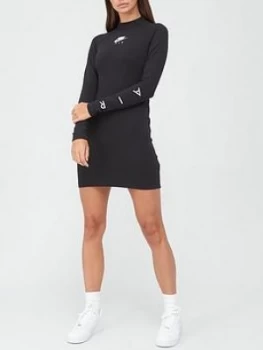 Image of Nike Nsw Air Long Sleeve Dress - Black