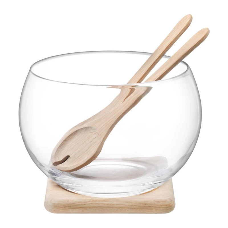 Image of Lsa 3 Piece Serve Salad Bowl & Servers Set