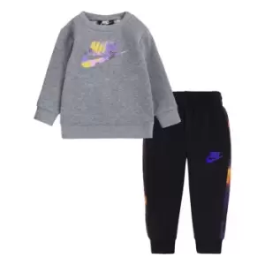 Image of Nike Crew Sweater and Pants Set Baby Boys - Grey