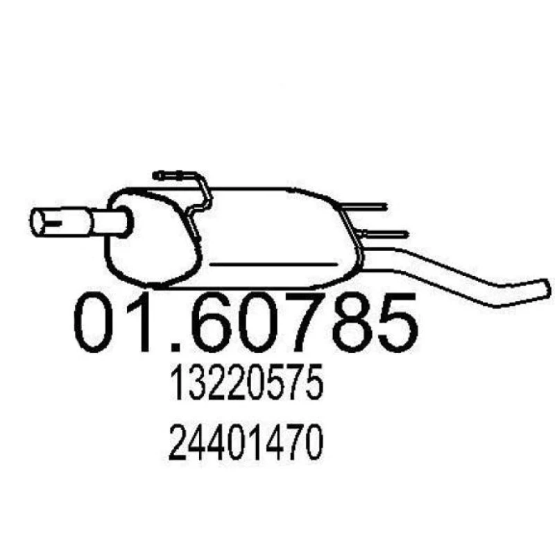 Image of MTS 01.60785 Rear silencer End Silencer (3437)