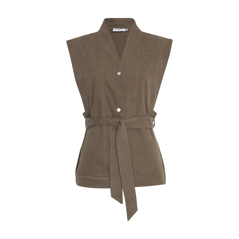 Image of moss copenhagen Womens vest Moss Copenhagen Therese Marron Female XS/S