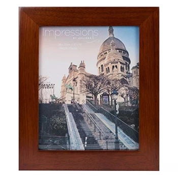 Image of 8" x 10" - Impressions Flat Edge Walnut Finish Photo Frame